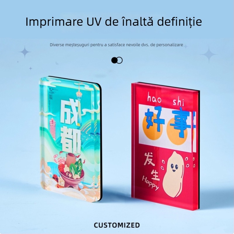 Magneti acrilici personalizați pentru frigider – oraș, turism cultural, cupluri în stil chinezesc pentru Festivalul Primăverii, zei ai ușilor