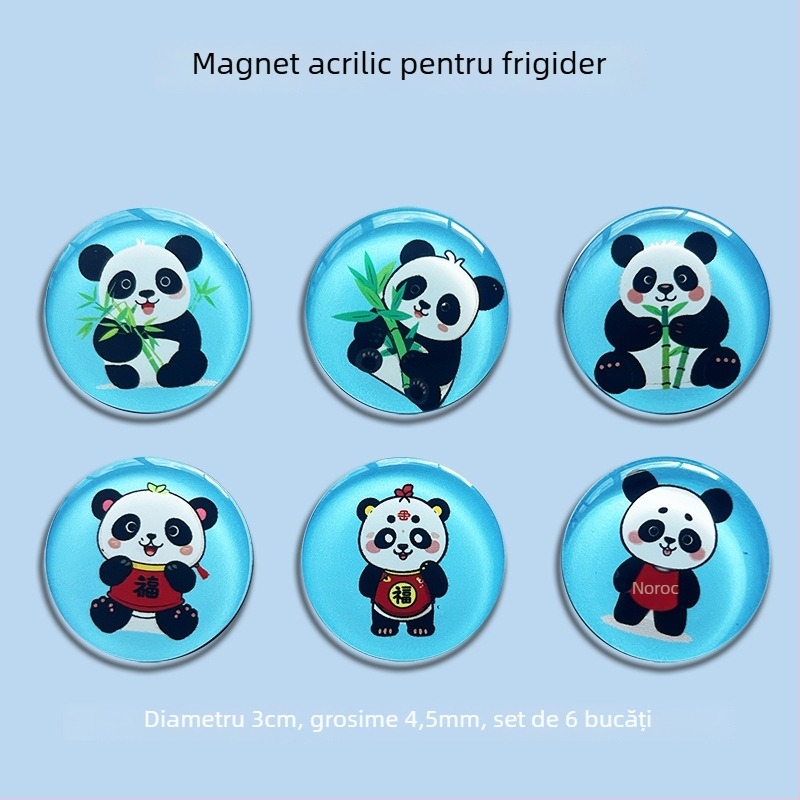 Magneti acrilici personalizați pentru frigider – oraș, turism cultural, cupluri în stil chinezesc pentru Festivalul Primăverii, zei ai ușilor
