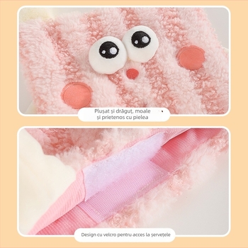 Cutie plușată de șervețele pentru mașină, atârnată de spatele scaunului, cu design drăguț desen animat, dimensiune 37×50 cm