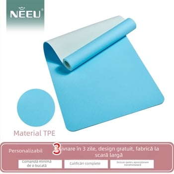 Covor de yoga TPE, 6 mm, 183×61 cm, antiderapant, lat pentru începători, utilizare acasă