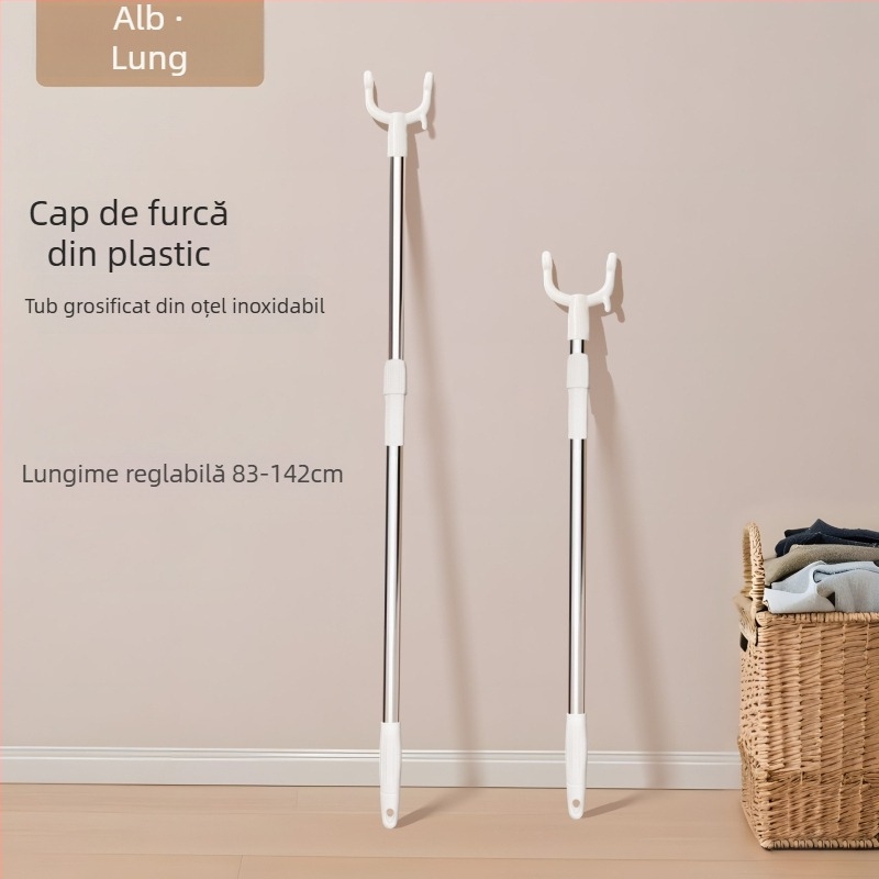 Bară extensibilă de uscat haine din oțel inoxidabil pentru cămin