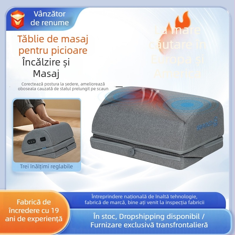 Pad de masaj pentru picioare personalizat cu încălzire, vibrații și masaj terapeutic, sub birou
