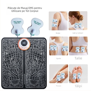Masajer EMS inteligent pentru talpă, cu microcurent, portabil și reîncărcabil