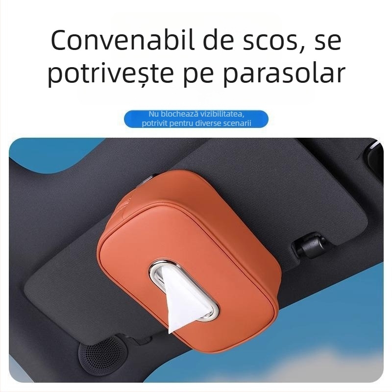 Suport pentru șervețele auto, pentru agățat de parasolar, cutie de hârtie, compatibil cu 26 modele M7 Wenjie M9/M8