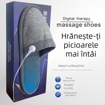 Papuci de masaj cu electroterapie EMS microcurent pentru masajul picioarelor, utilizare în interior, anti-alunecare