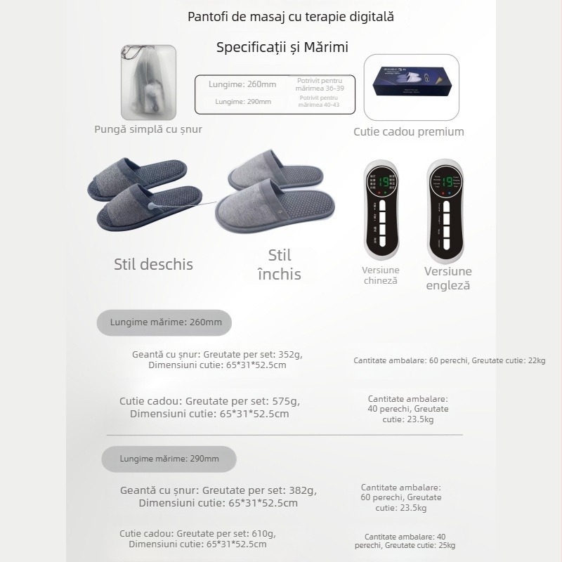 Papuci de masaj cu electroterapie EMS microcurent pentru masajul picioarelor, utilizare în interior, anti-alunecare