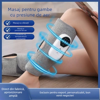 Masaj pentru gambe și picioare, temperatură reglabilă, baterie reîncărcabilă, compresie caldă și masaj cu aer