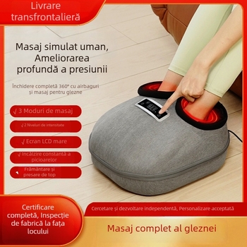 Masaj pentru picioare multifuncțional, cu acoperire completă și frământare cu aer
