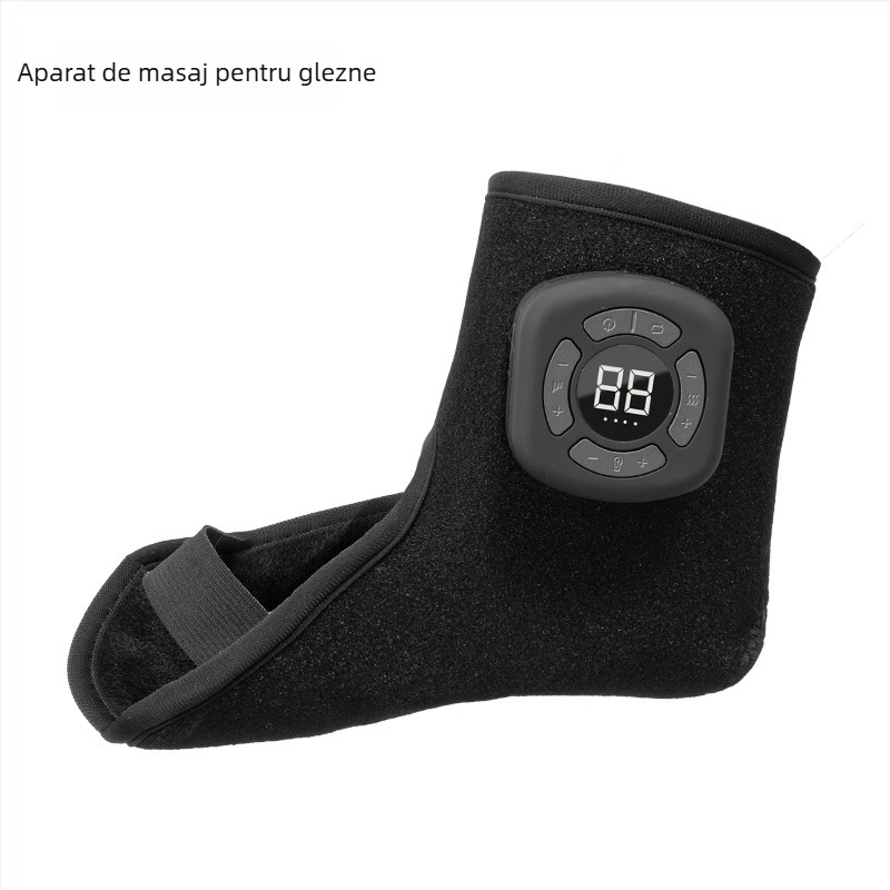 Masaj fără fir pentru talpă cu încălzire și vibrații, masaj multifuncțional pentru gleznă și talpă, cu camere de aer și compresie caldă