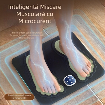 Masajor inteligent pentru talpă cu EMS și microcurent, covoraș de masaj pentru talpă, pentru deblocarea meridianelor