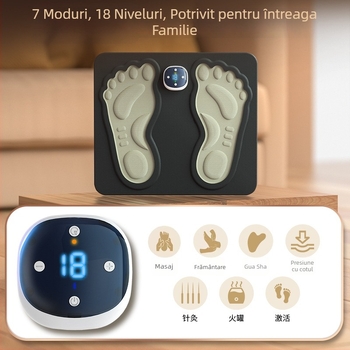Masajor inteligent pentru talpă cu EMS și microcurent, covoraș de masaj pentru talpă, pentru deblocarea meridianelor