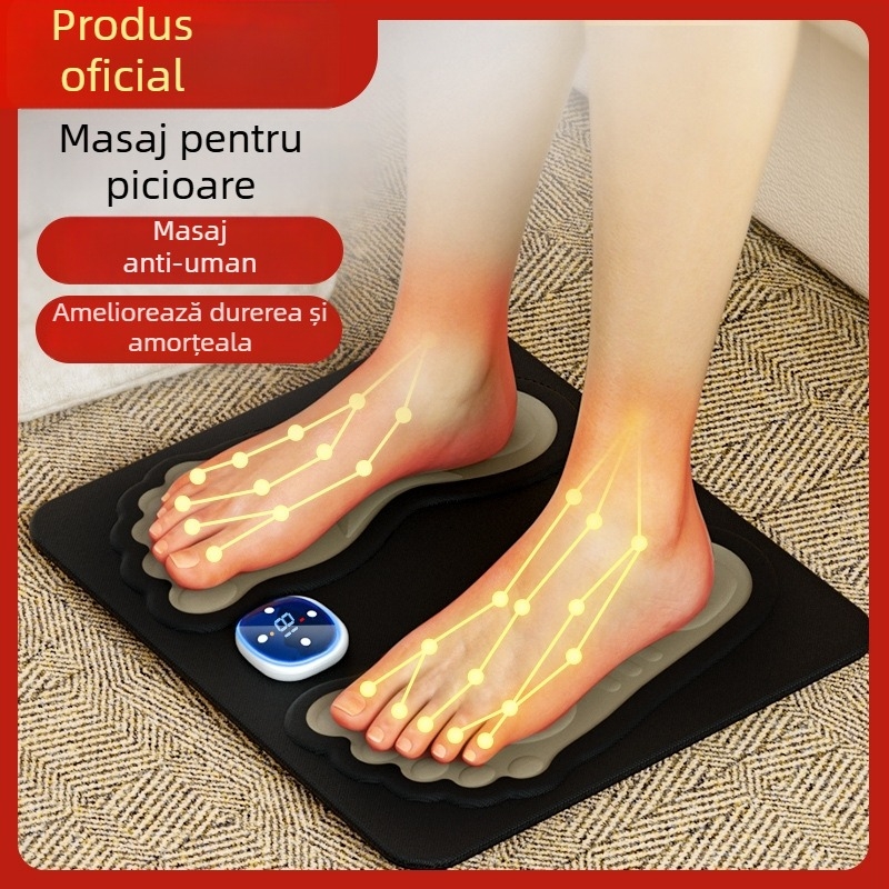 Masajor inteligent pentru talpă cu EMS și microcurent, covoraș de masaj pentru talpă, pentru deblocarea meridianelor