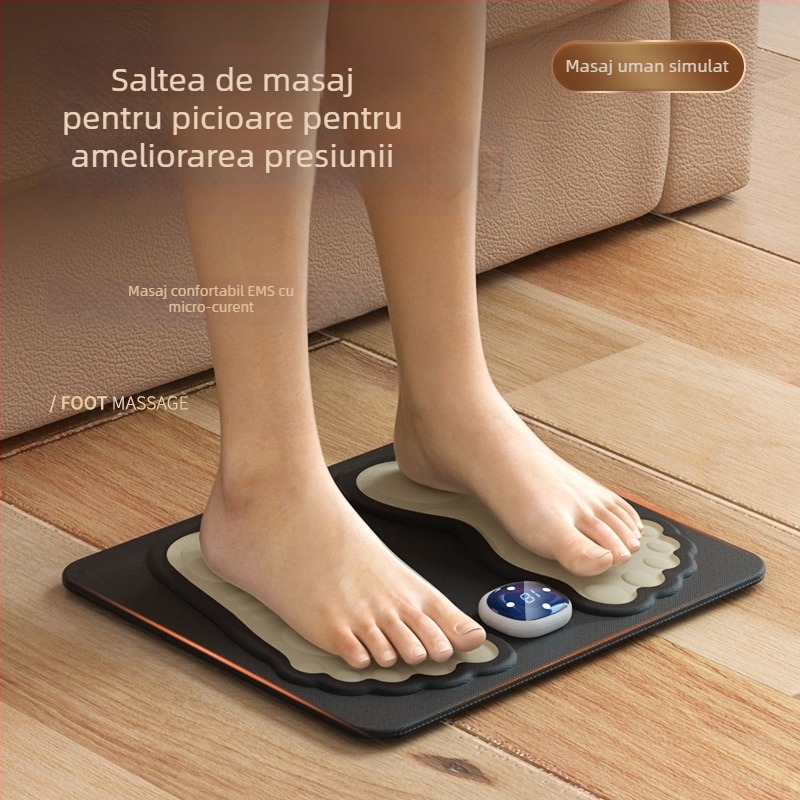 Masajor inteligent pentru talpă cu EMS și microcurent, covoraș de masaj pentru talpă, pentru deblocarea meridianelor