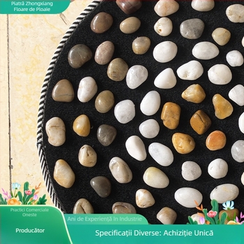 Covoraș circular de masaj pentru picioare cu pietre naturale – terapie prin acupresiune
