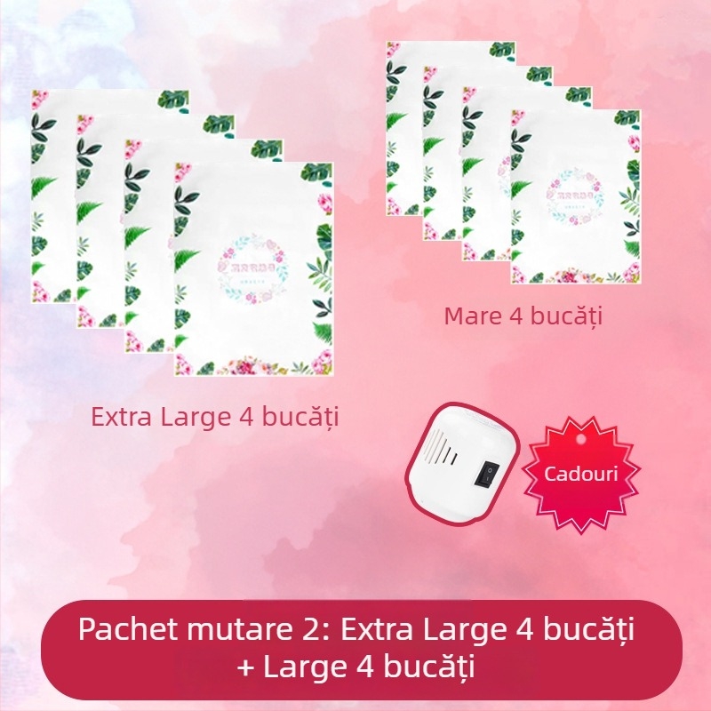 Sac de vid pentru comprimare haine și pături – depozitare pe un singur strat, pompă electrică, aspirație a aerului, sigilare, rezistent la umezeală