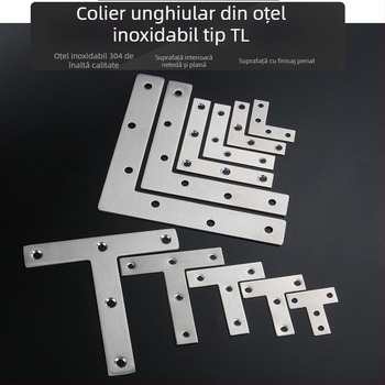 Colțare din oțel inoxidabil în formă L și T, conector pentru foi metalice, suport plat de fixare, versiune îngroșată