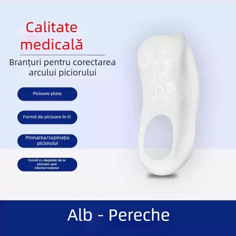 Tălpi ortopedice pentru corecția platului cu suport pentru arcul piciorului – pentru bărbați și femei