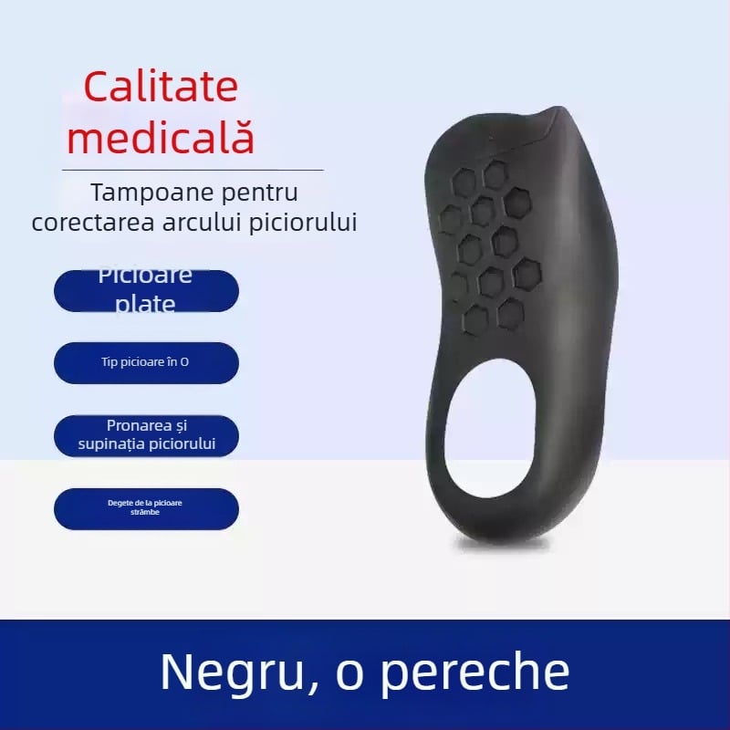 Tălpi ortopedice pentru corecția platului cu suport pentru arcul piciorului – pentru bărbați și femei