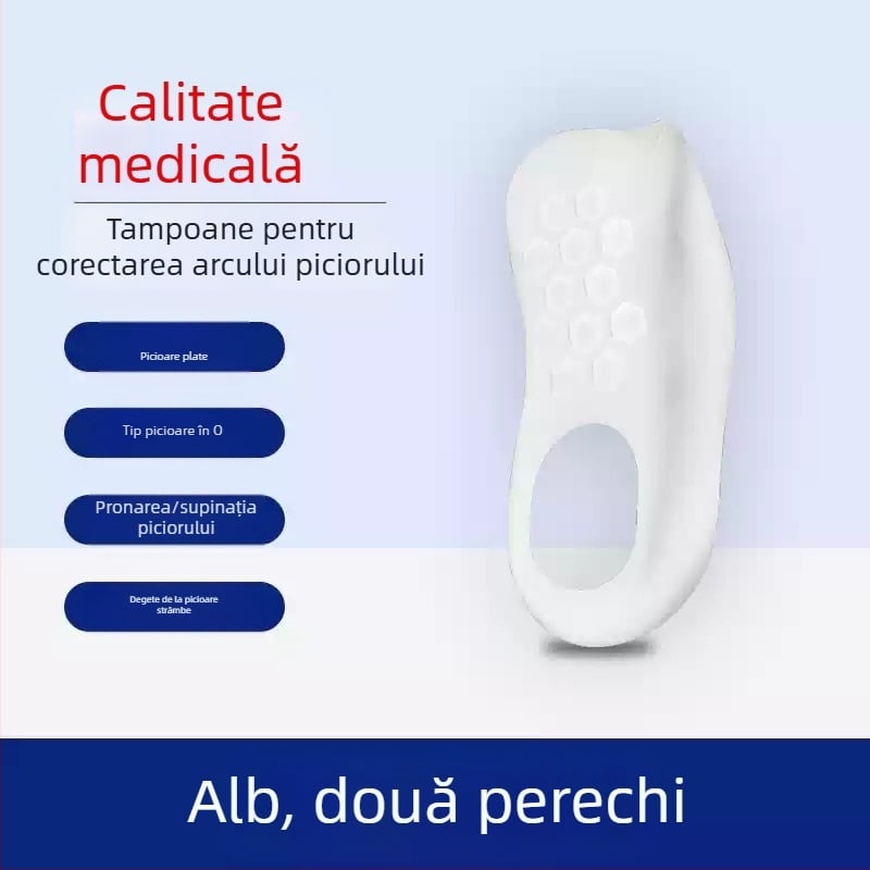 Tălpi ortopedice pentru corecția platului cu suport pentru arcul piciorului – pentru bărbați și femei