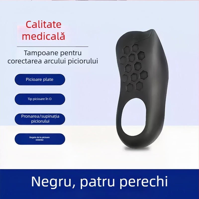 Tălpi ortopedice pentru corecția platului cu suport pentru arcul piciorului – pentru bărbați și femei