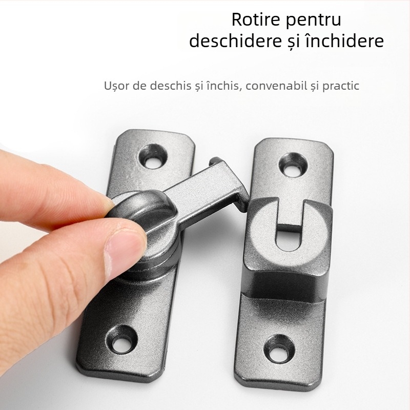 Încuietoare antifurt pentru uși și ferestre glisante, mecanism de blocare unghiular, aliaj de aluminiu