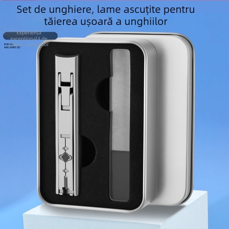 Set clește unghii din oțel inoxidabil, instrument pliabil de manichiură pentru uz casnic