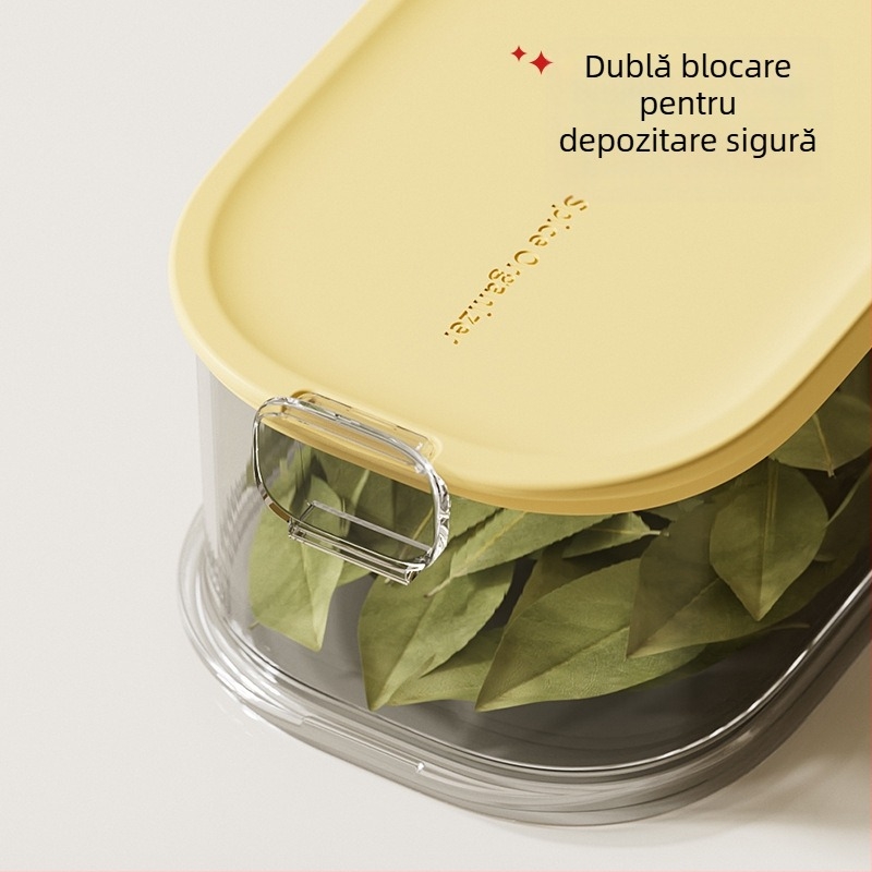 Recipient din plastic pentru depozitarea condimentelor în bucătărie, sigilat pentru piper și anason stelat, de calitate alimentară pentru ingrediente uscate