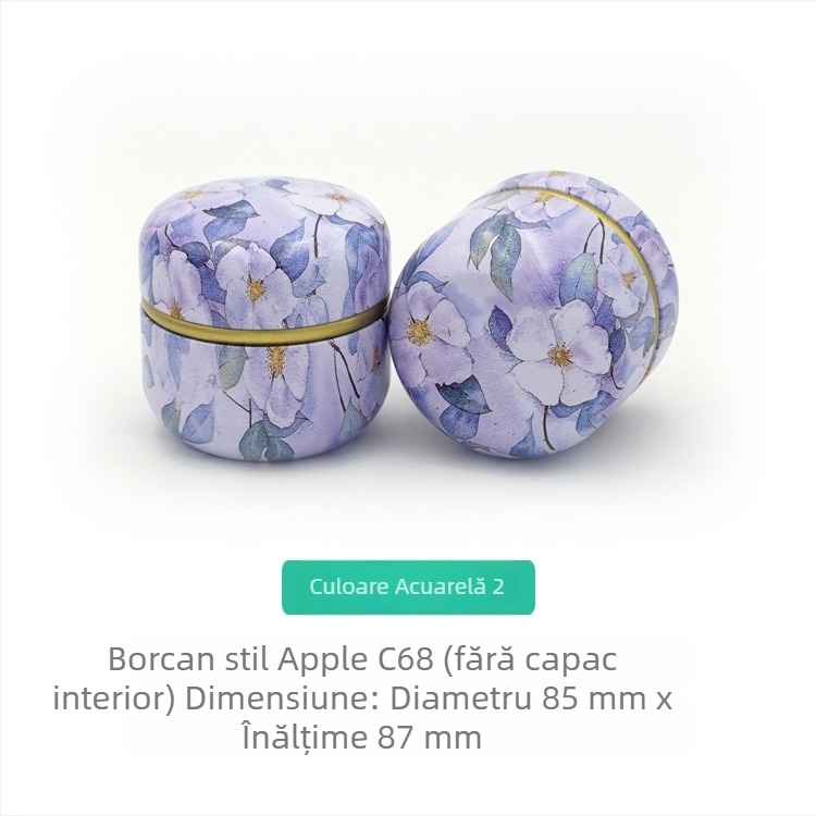 Cutie metalică în formă de măr, recipient mic pentru ceai, borcan pentru lumânări, aromaterapie, ambalaj cadou pentru ceai