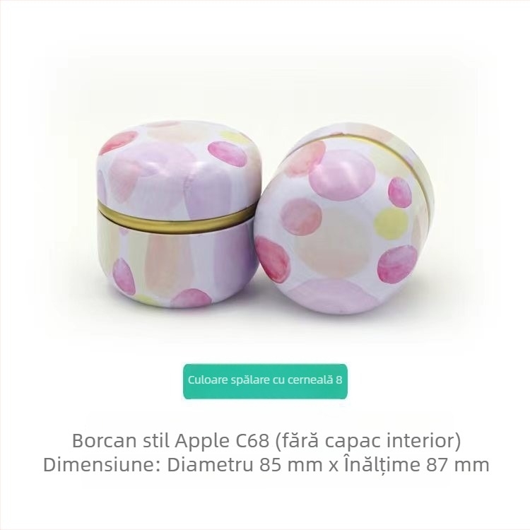 Cutie metalică în formă de măr, recipient mic pentru ceai, borcan pentru lumânări, aromaterapie, ambalaj cadou pentru ceai
