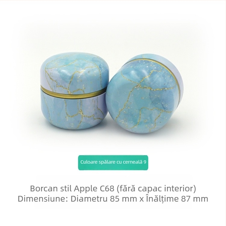 Cutie metalică în formă de măr, recipient mic pentru ceai, borcan pentru lumânări, aromaterapie, ambalaj cadou pentru ceai