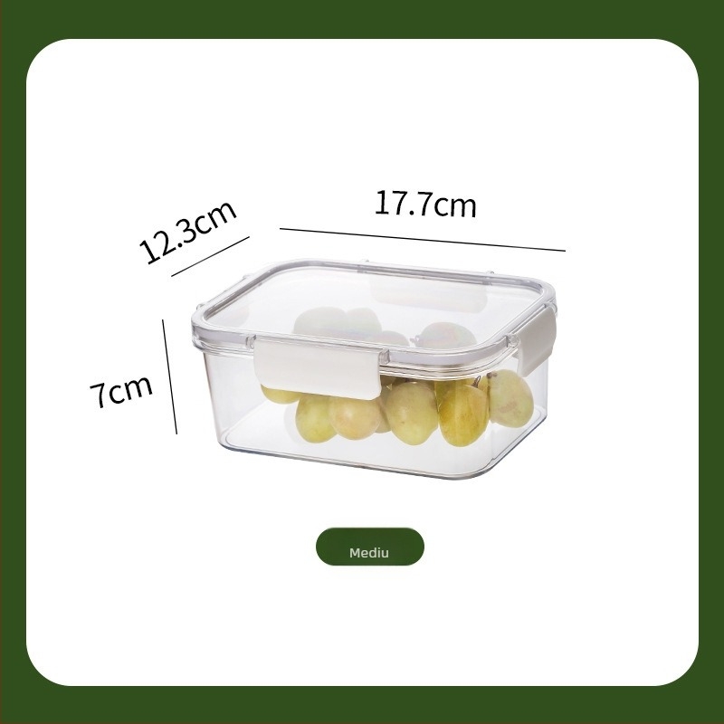 Cutie de depozitare alimentară pentru frigider, capac transparent etanș, rezistentă la umezeală pentru congelare, pentru fructe și murături, volum mare