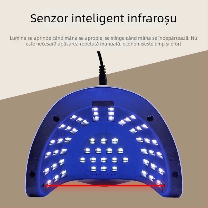 Lampă pentru unghii 150W, sursă dublă de lumină, UV gel lac, uscare rapidă