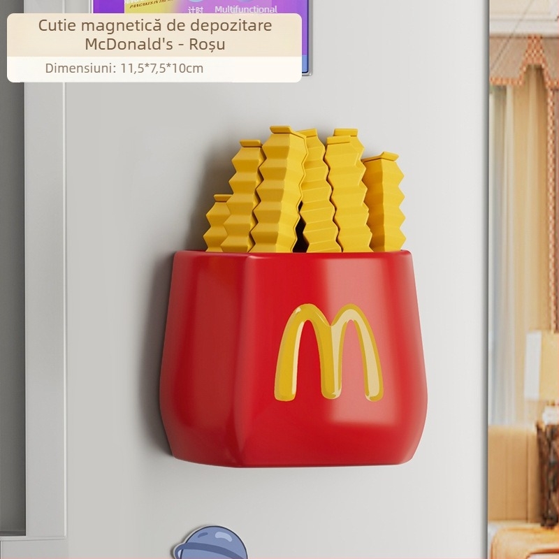 Raft magnetic exterior pentru frigider, organizator din plastic cu 6 etaje pentru bucătărie și hol
