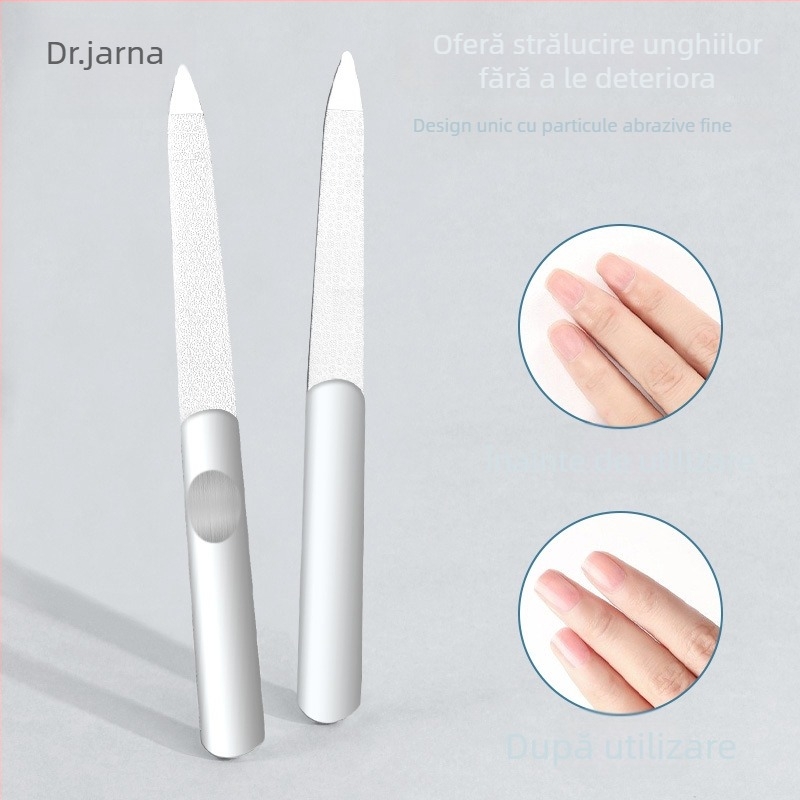 Tijiana pilă de unghii din oțel inoxidabil, dublă față, suprafață șlefuită mată, granulație grosieră și fină, 282