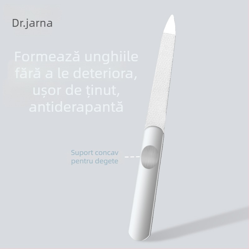 Tijiana pilă de unghii din oțel inoxidabil, dublă față, suprafață șlefuită mată, granulație grosieră și fină, 282