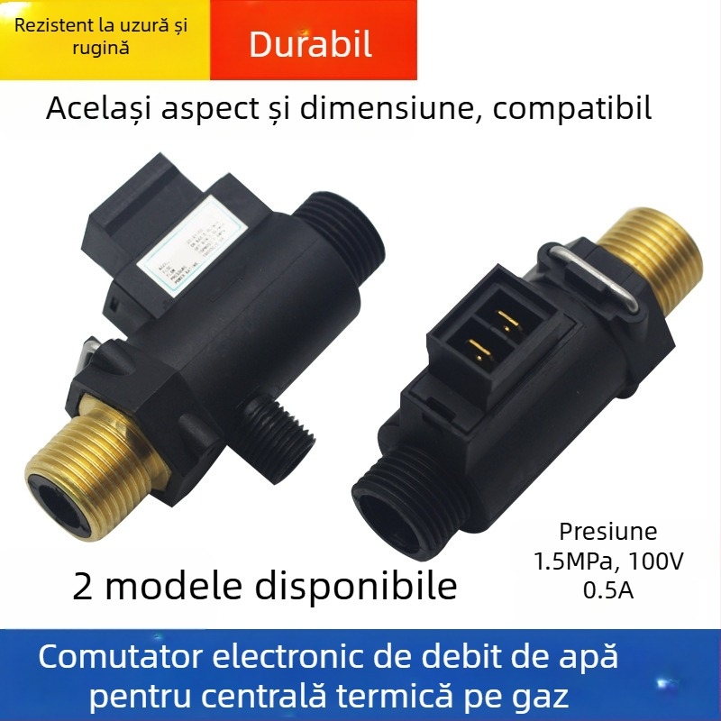 Senzor electronic de debit al apei pentru boilere montate pe perete, cu apă caldă, alimentate cu gaz