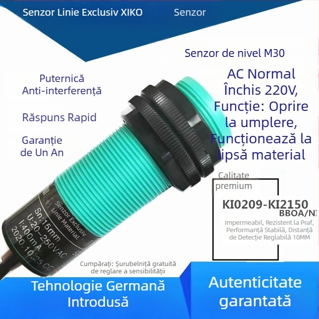 M30 linie de alimentare cu șurub pentru creștere — senzor-probă și întrerupător, K10209-KI2150 – senzor special pentru linia de hrănire a turmei mari