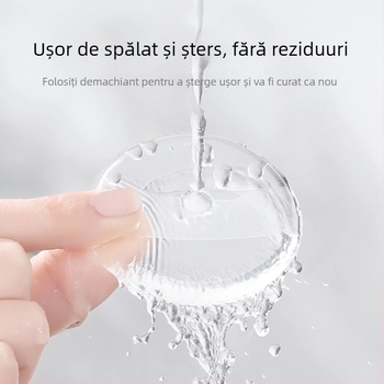 Puf transparent din silicon pentru BB cremă și fond de ten lichid – moale, confortabil, cu pernă de aer gelatinoasă, pentru aplicare umedă sau uscată