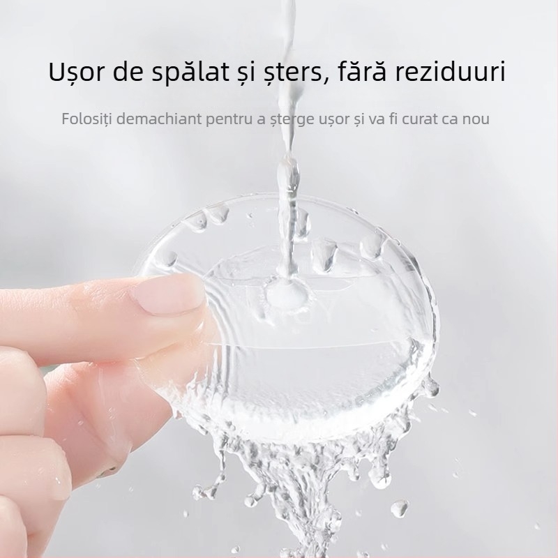 Puf transparent din silicon pentru BB cremă și fond de ten lichid – moale, confortabil, cu pernă de aer gelatinoasă, pentru aplicare umedă sau uscată