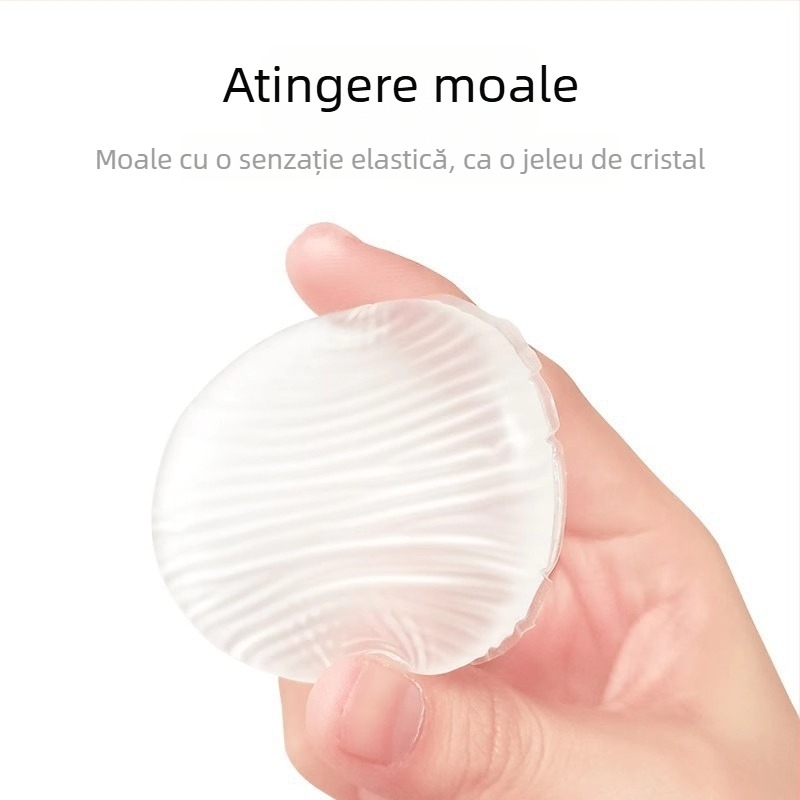 Puf transparent din silicon pentru BB cremă și fond de ten lichid – moale, confortabil, cu pernă de aer gelatinoasă, pentru aplicare umedă sau uscată