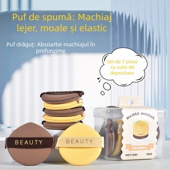 Marianne burete dublu față, moale, pentru fond de ten și fixare pudră