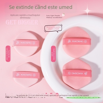 Set puff pudră Little Devil Strawberry Yogurt – Utilizare uscată și umedă, burete ultra-moale, corector pudră, pentru studenți