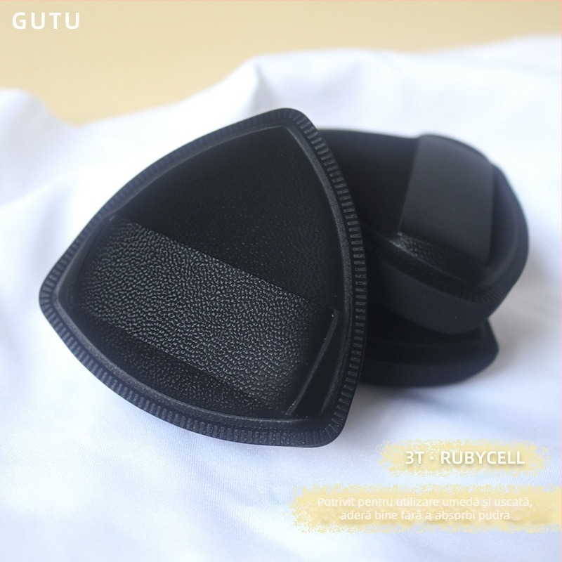 Gutu Rubycell burete triunghiular pentru pudră – burete de machiaj mare, gros, set de 3 buc.