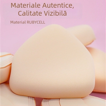 Burete de machiaj pentru fond de ten lichid, textură mousse de lapte, neabsorbant, set cu două bucăți