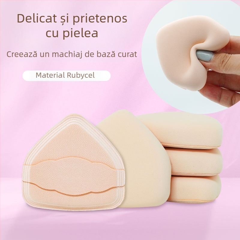 Burete de machiaj pentru fond de ten lichid, textură mousse de lapte, neabsorbant, set cu două bucăți