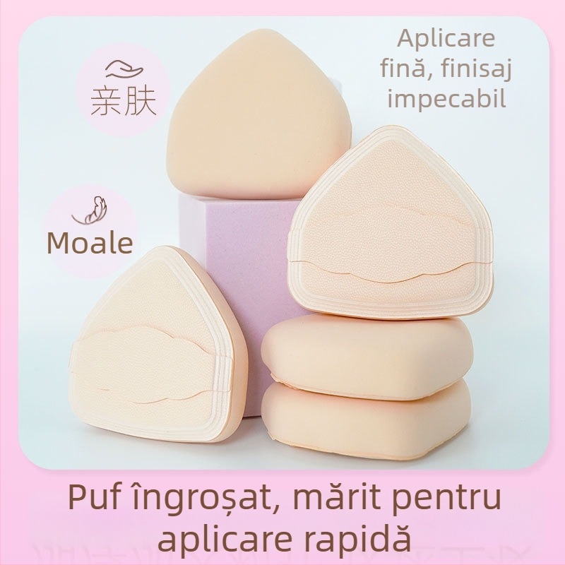Burete de machiaj pentru fond de ten lichid, textură mousse de lapte, neabsorbant, set cu două bucăți