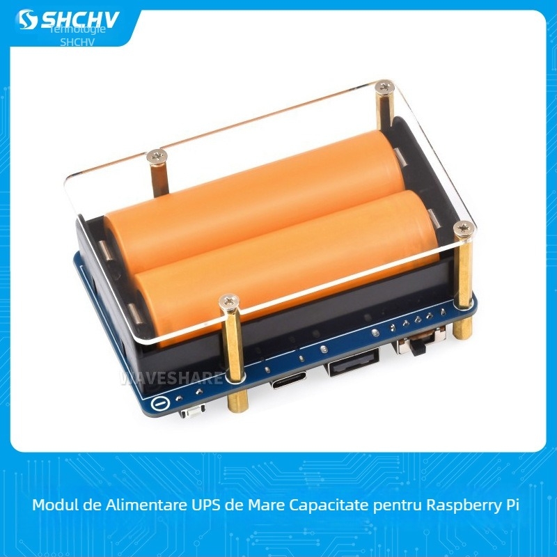 Modul UPS pentru Raspberry Pi, capacitate mare 21700, încărcare și descărcare simultane, ieșire 5V