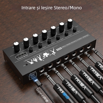 Mixer de sunet cu 6 și 8 canale, hub pentru instrumente, extensor, mini controler