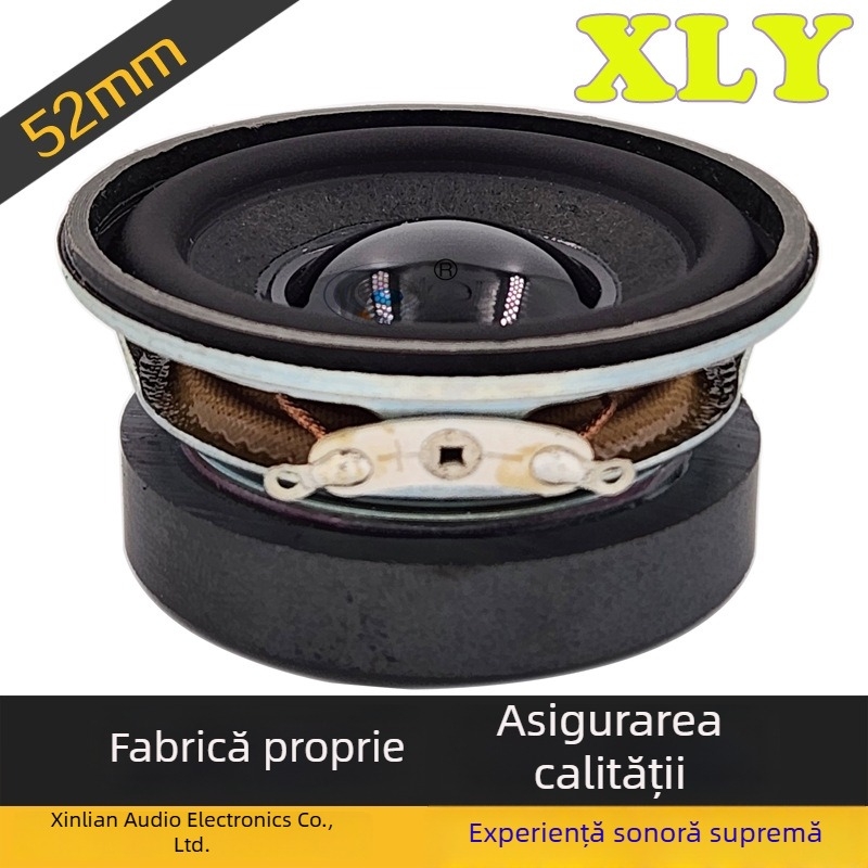 Difuzor circular de 52 mm, diafragmă din hârtie, corp negru cu magnet extern, difuzor mic cu spectru complet