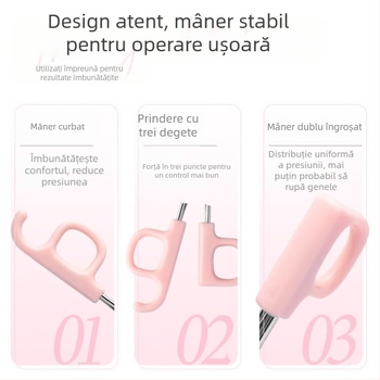Ondulator de gene portabil, cu unghi lat, pentru începători, fără să apese pielea